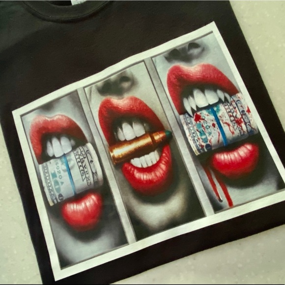 Brand new unisex tee “Lips , money” - Picture 1 of 5